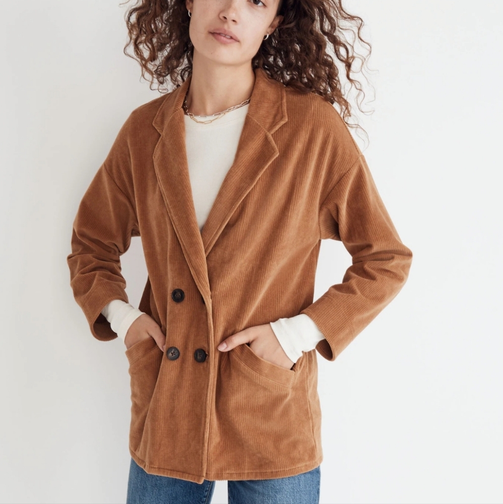 Madewell Knit Brown Corduroy Redford Blazer Size XS